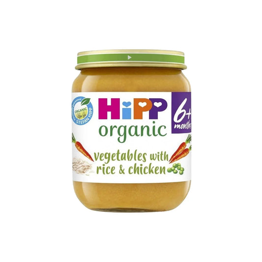 HiPP Organic Vegetables with Rice & Chicken Baby Food Jar 6+ months 125g
