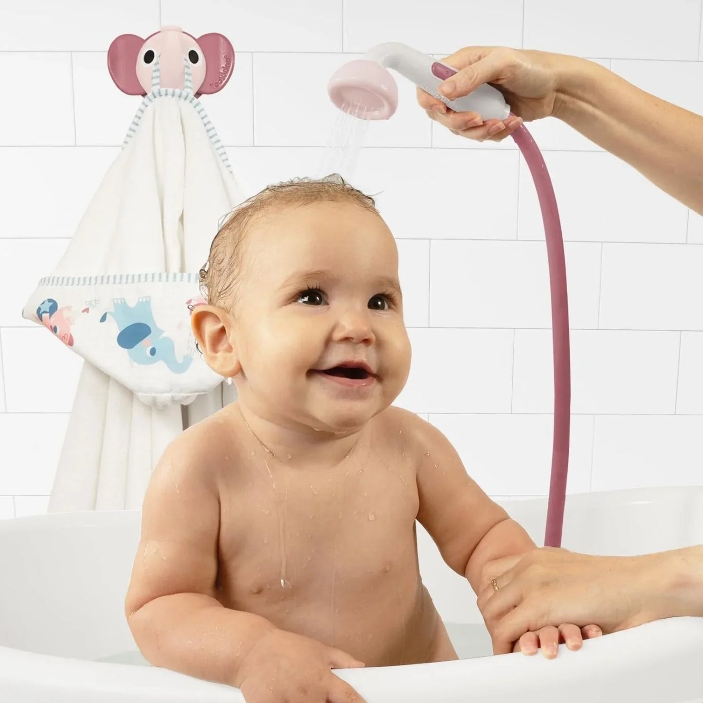 Yookidoo Baby Shower Gift Set Elephant - Blush Pink