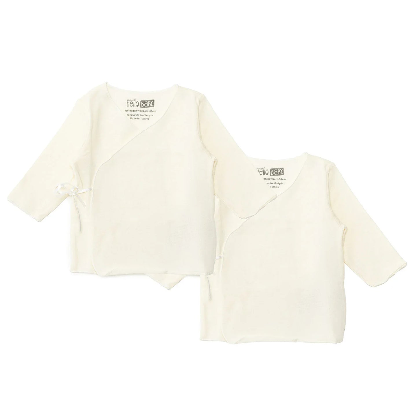 HelloBaby Wrapover Top 2-Pack - Ecru