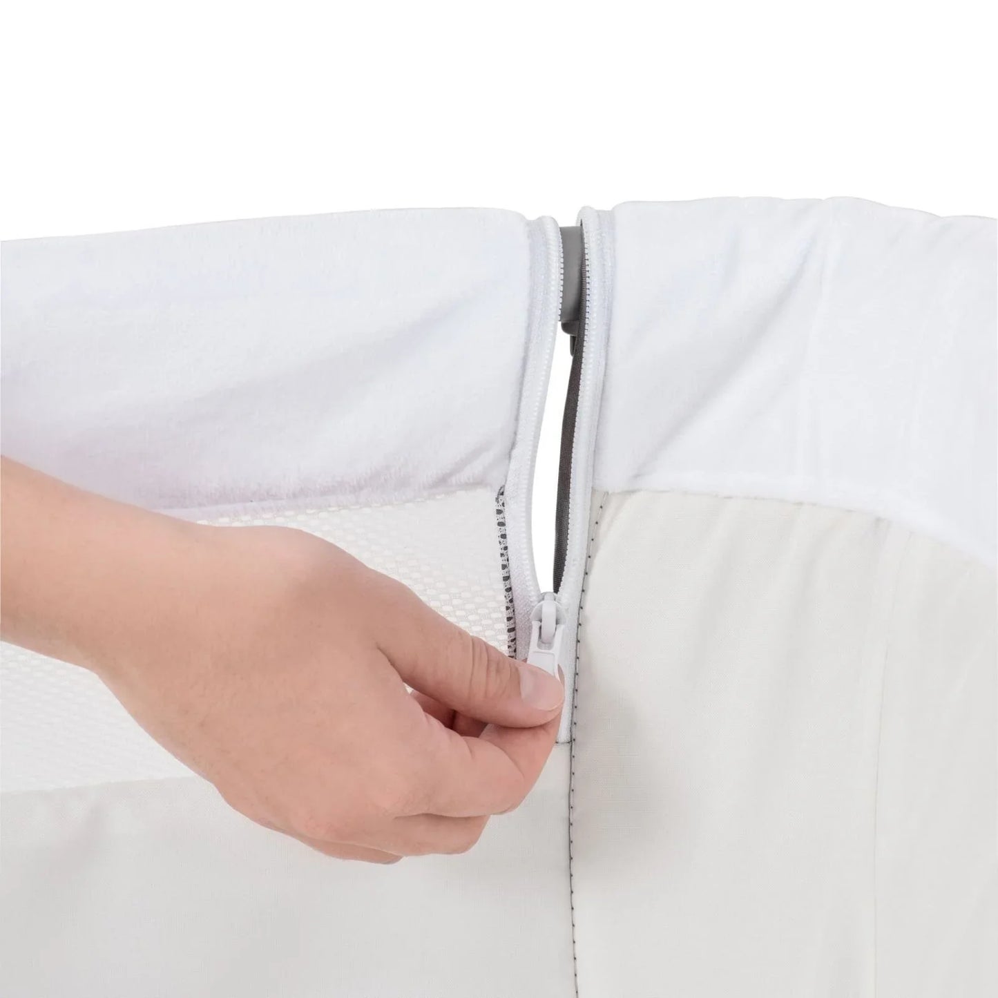 Hauck Face to Me 2 Bedside Crib - Melange Grey