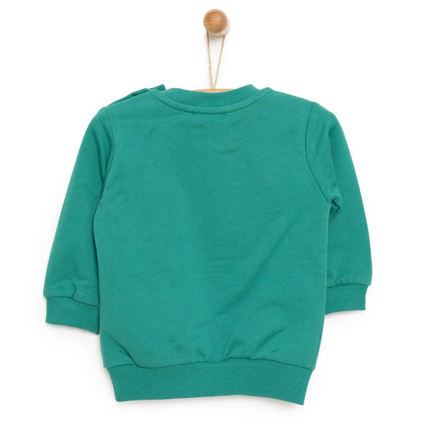 HelloBaby Basic Boy Low Raised  Bear Printed Sweatshirt - Dark Green
