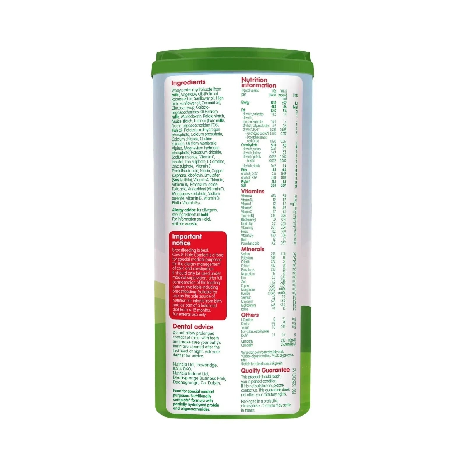 Cow & Gate Comfort Milk Formula 0-12 months