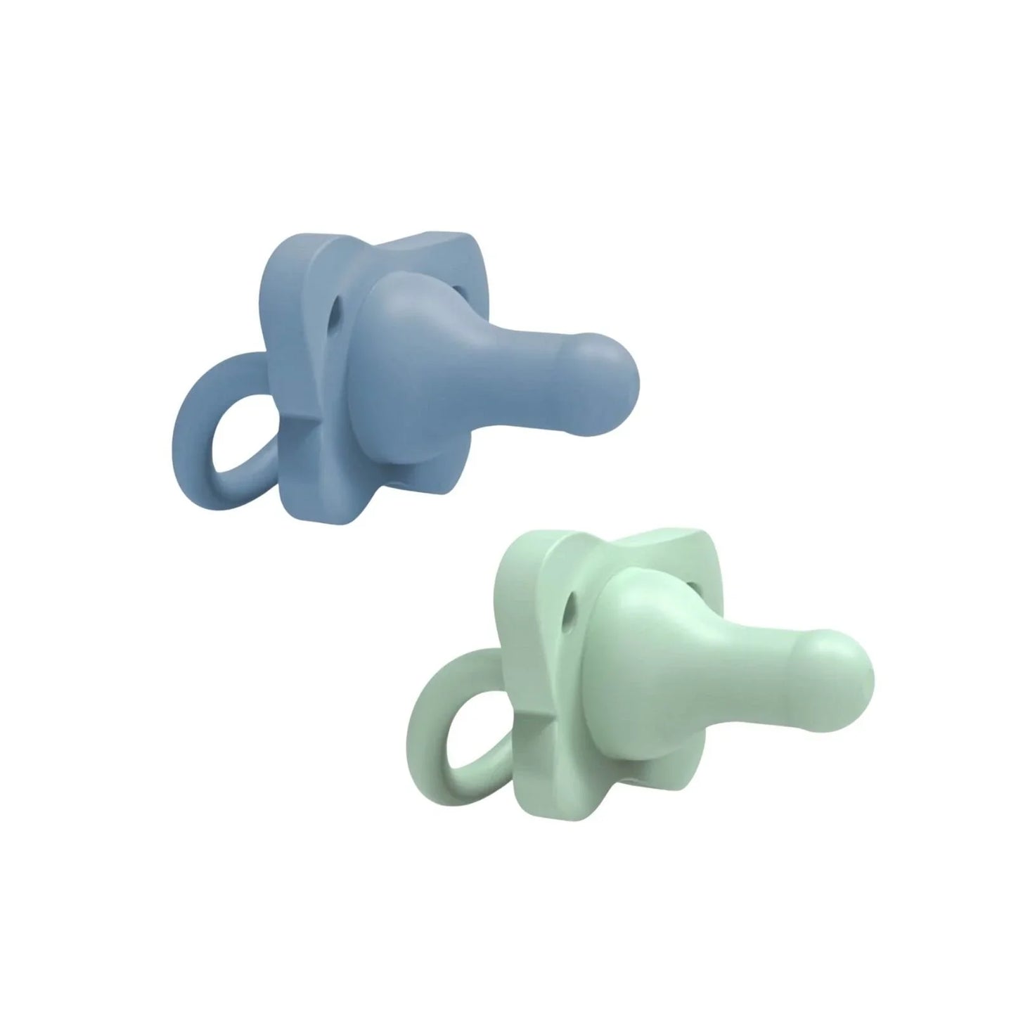 Dr. Brown's One Piece Silicone Soother 0+ months Pack of 2 - Blue