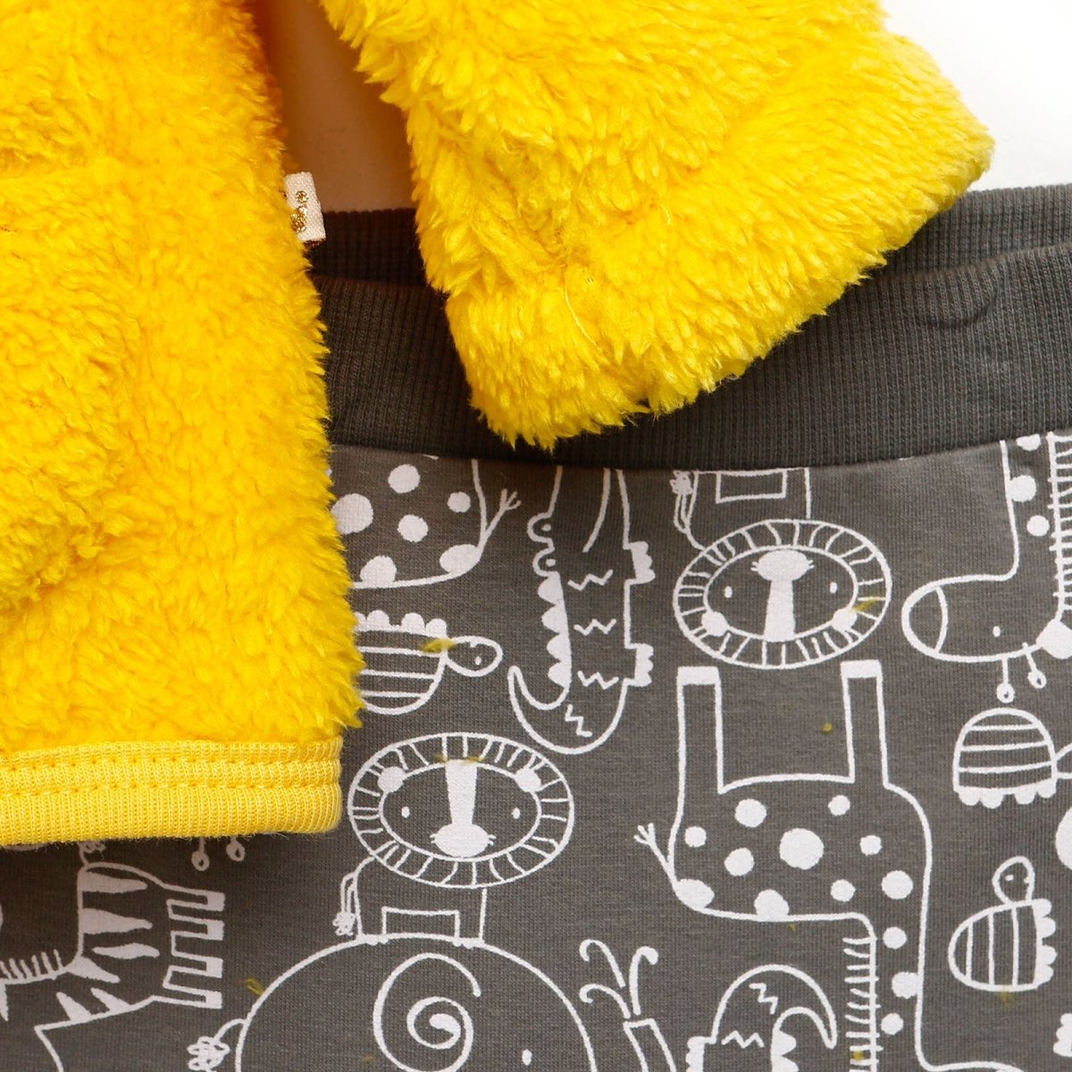 For My Baby Newborn Wild Sweatshirt-Vest - Dark Grey