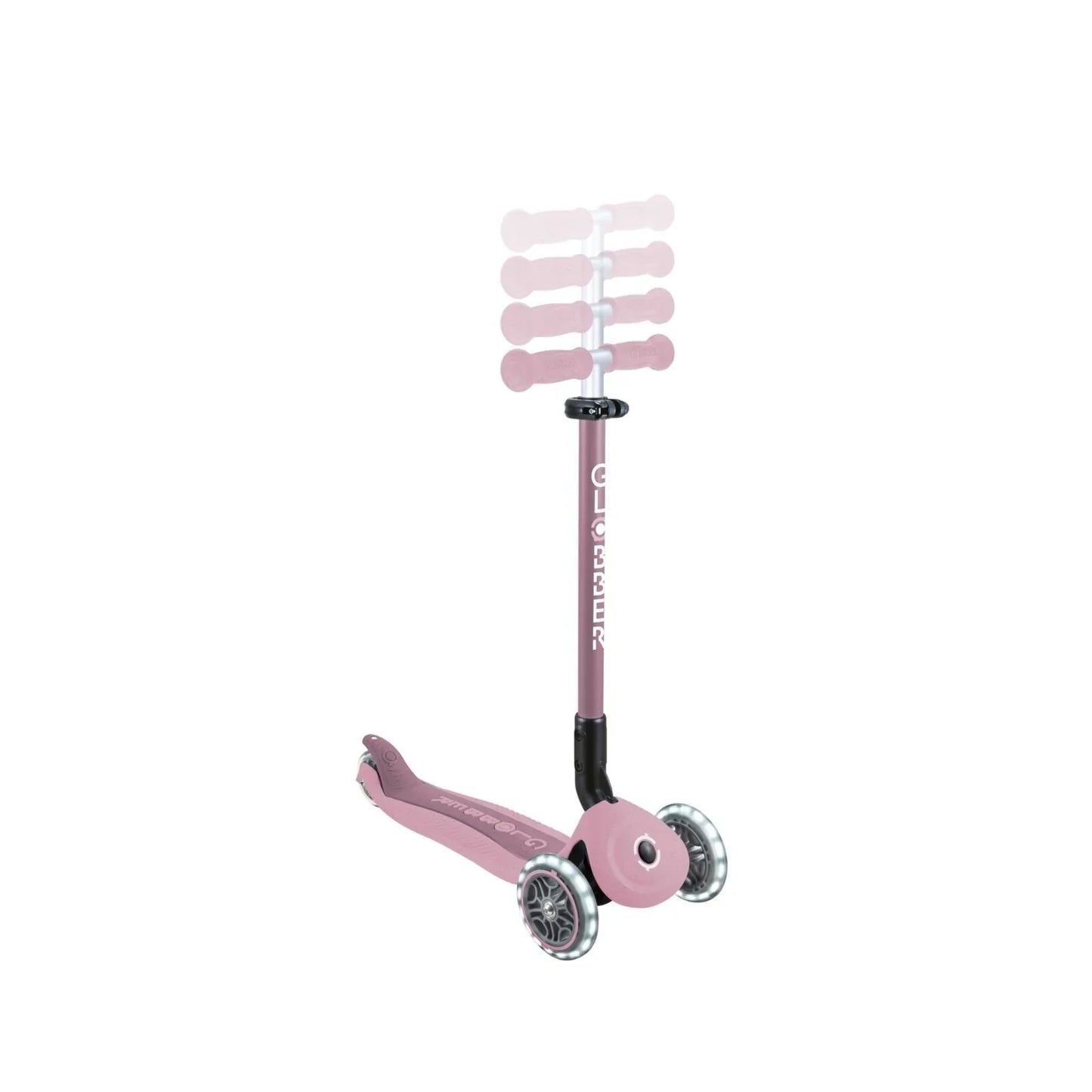 Globber Go Up Active Lights Eco Scooter - Berry