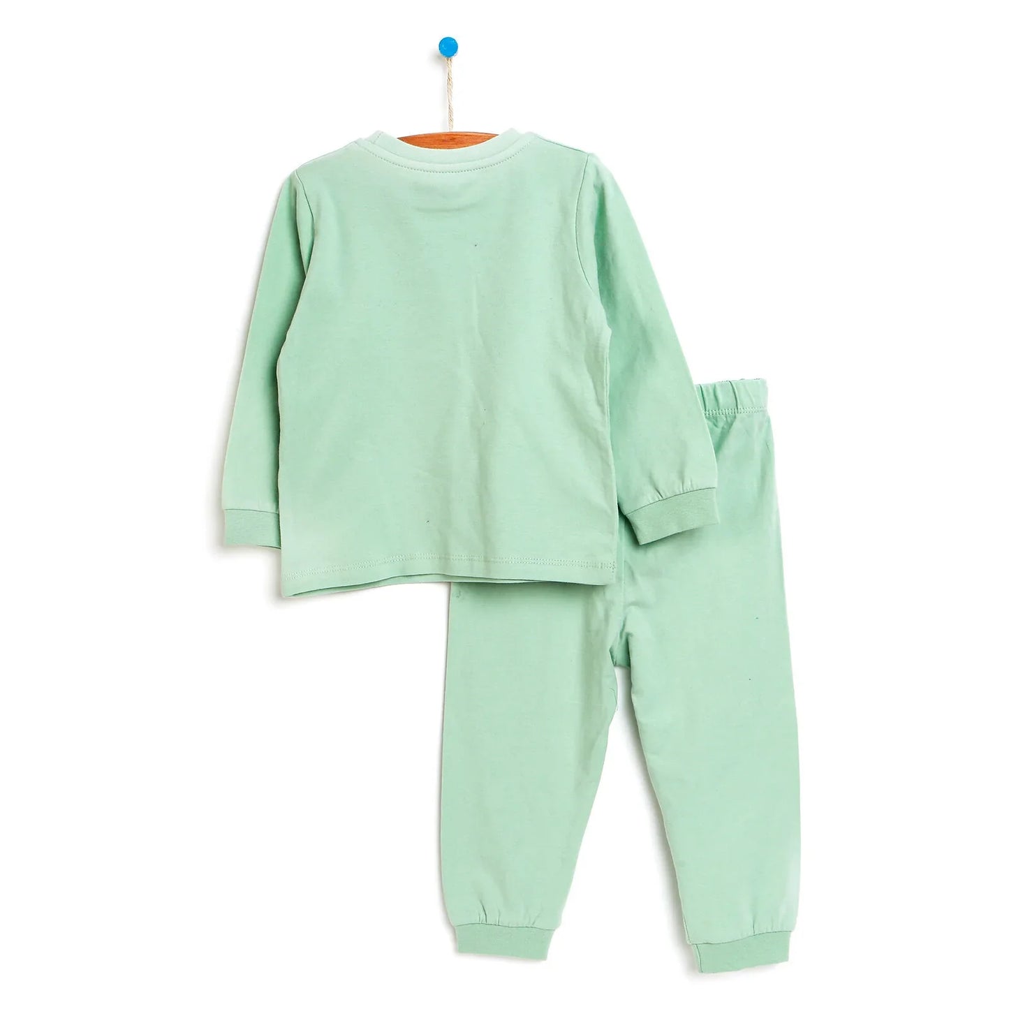 HelloBaby Basic Collared Neck Pyjamas Set - Mint
