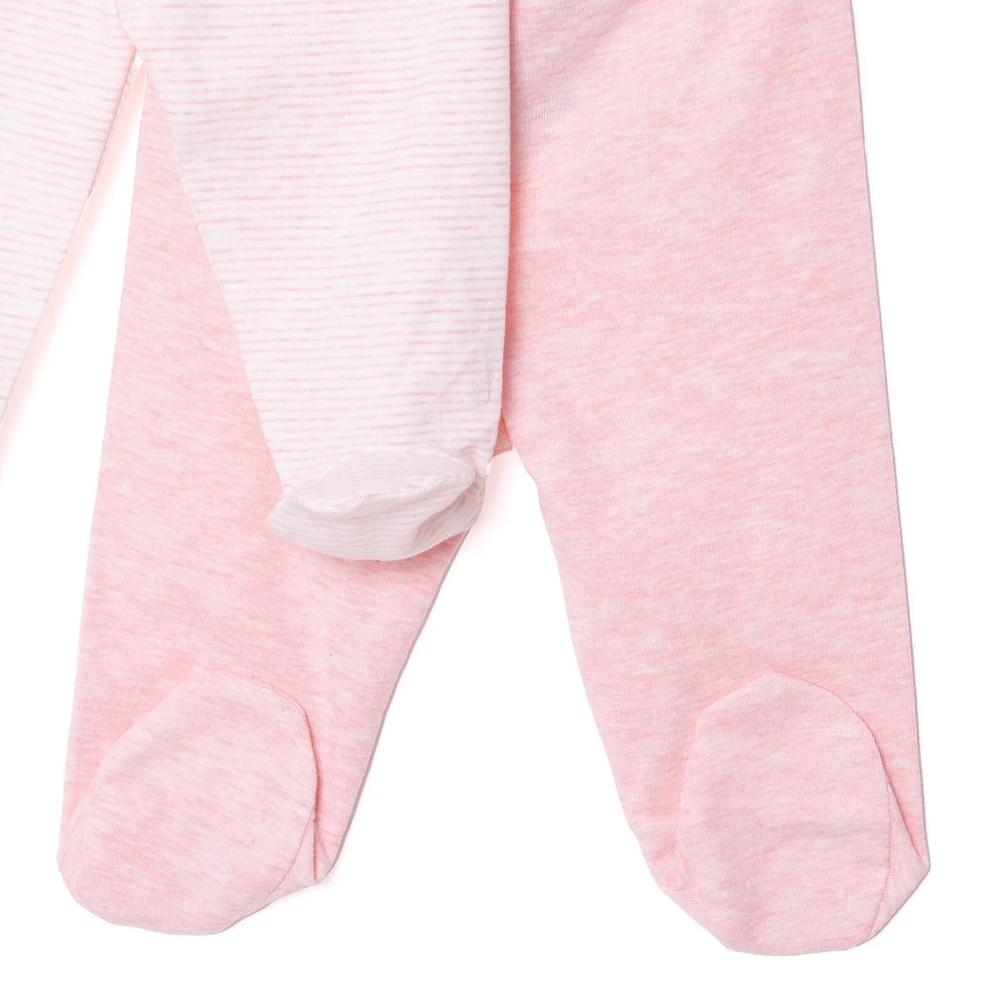 HelloBaby Unisex 2 Piece Footed Bottom - Pink
