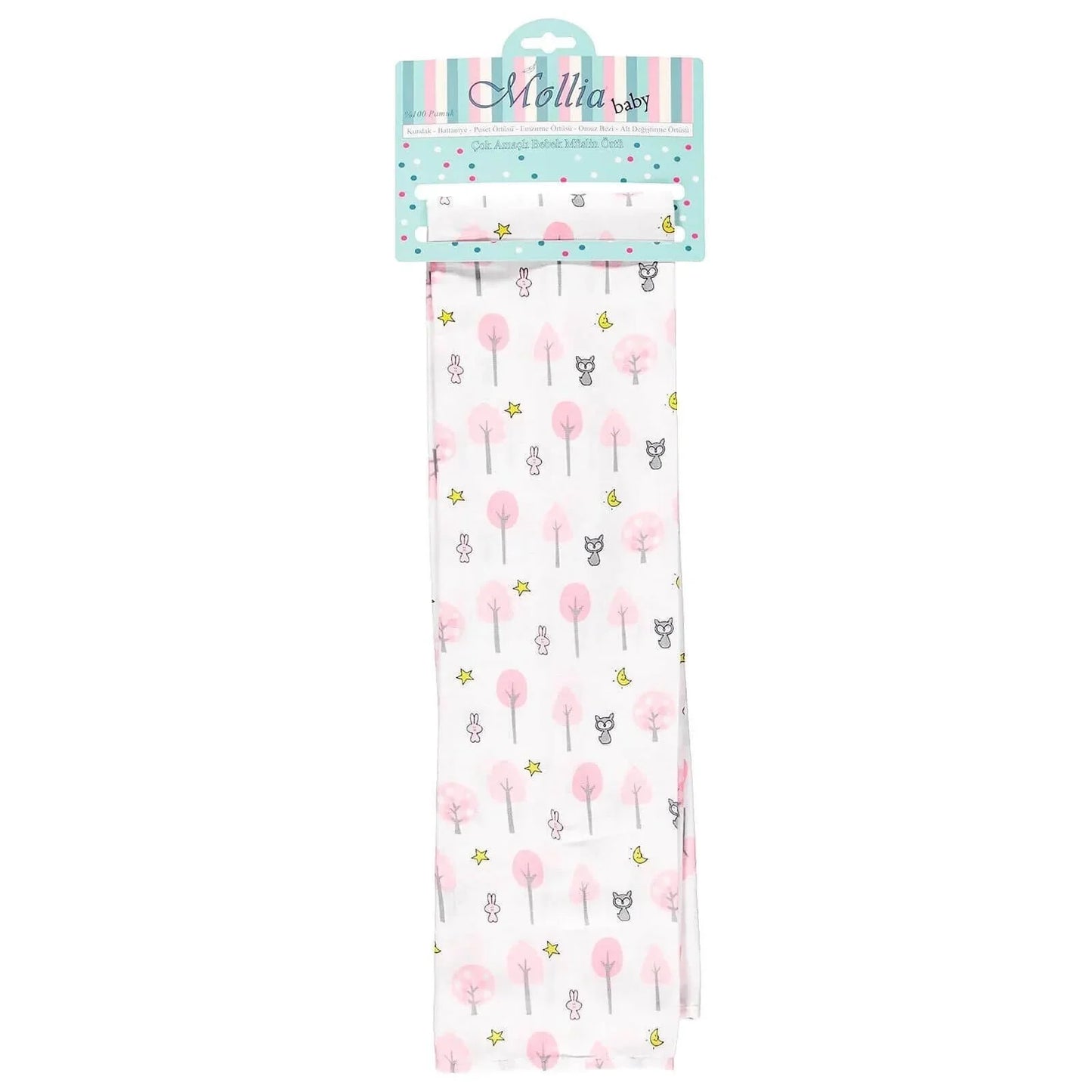 Mollia Square Muslin Blanket - Light Pink