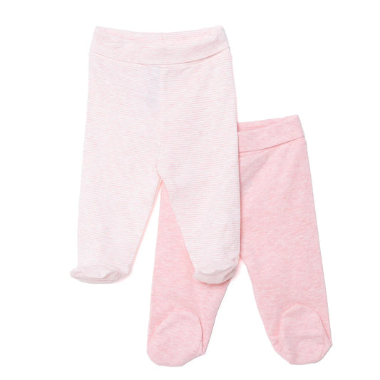 HelloBaby Unisex 2 Piece Footed Bottom - Pink