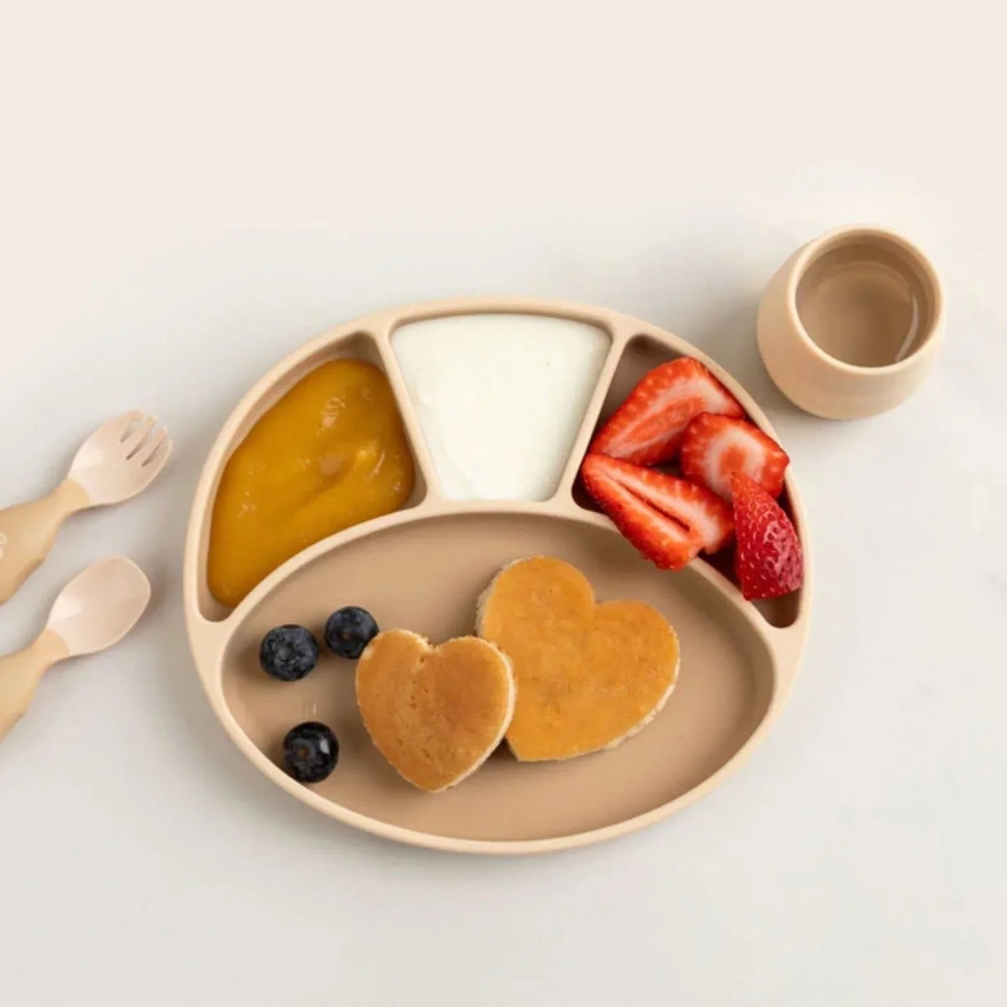 Bibado Silicone Suction Divider Plate - Fawn