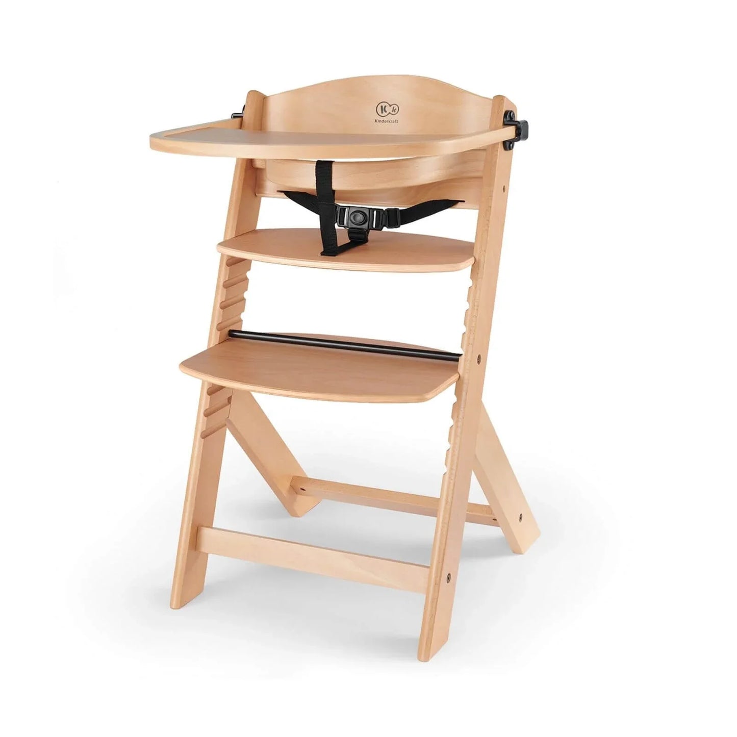 Outlet - Kinderkraft Enock Wooden Highchair - Wooden Natural