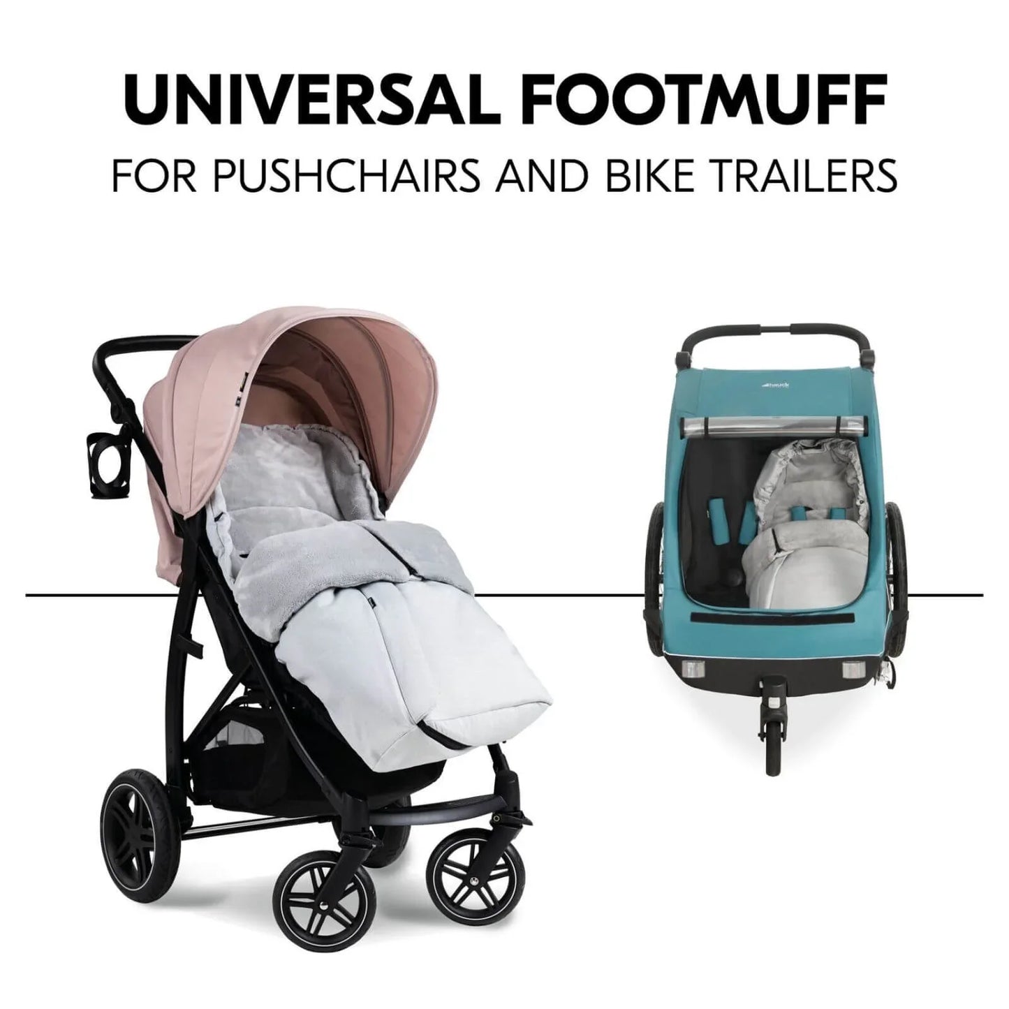 Hauck Pushchair Footmuff - Winter Grey