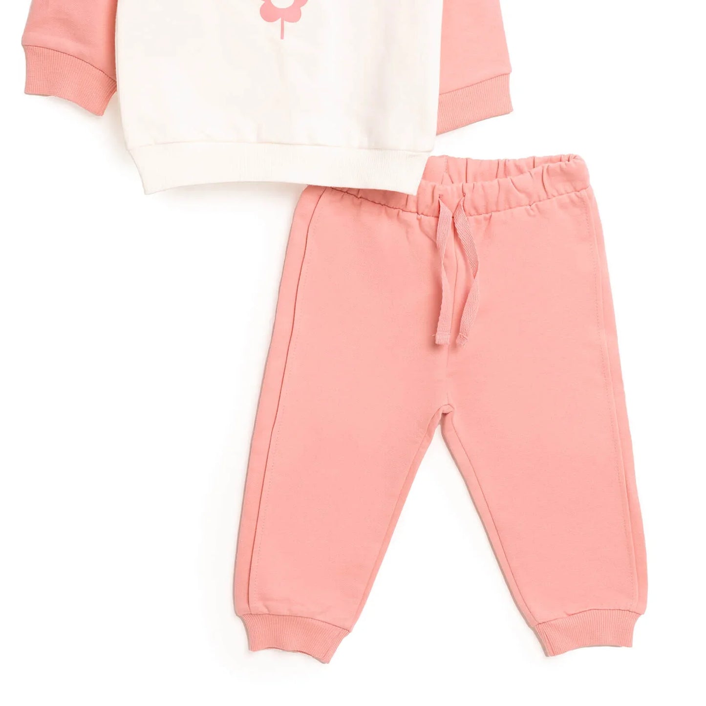 HelloBaby Baby Girl Sweatshirt Footless Bottom - Ecru