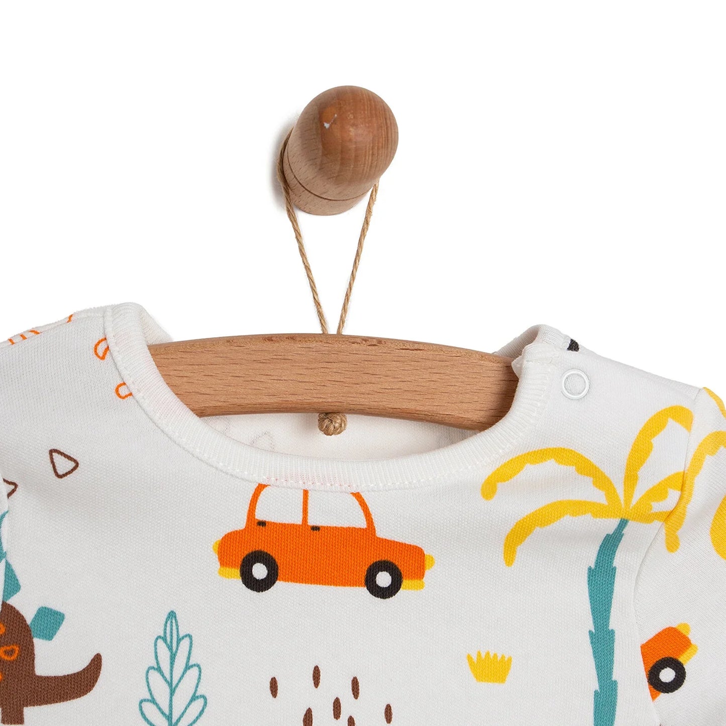 HelloBaby Newborn Baby Boy T-shirt - Footless Bottom - Green