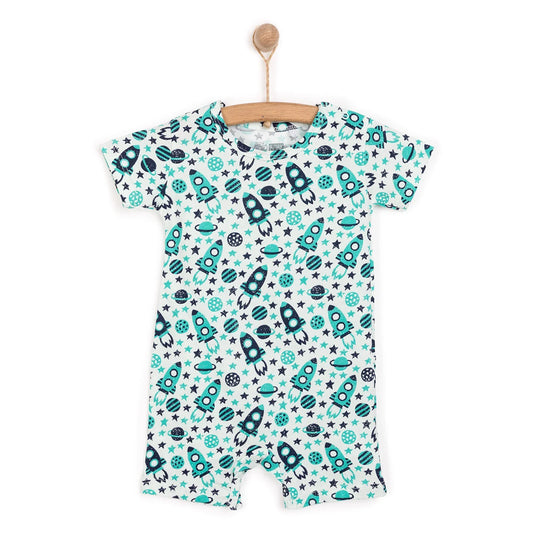 HelloBaby Boy Short Overalls - Green