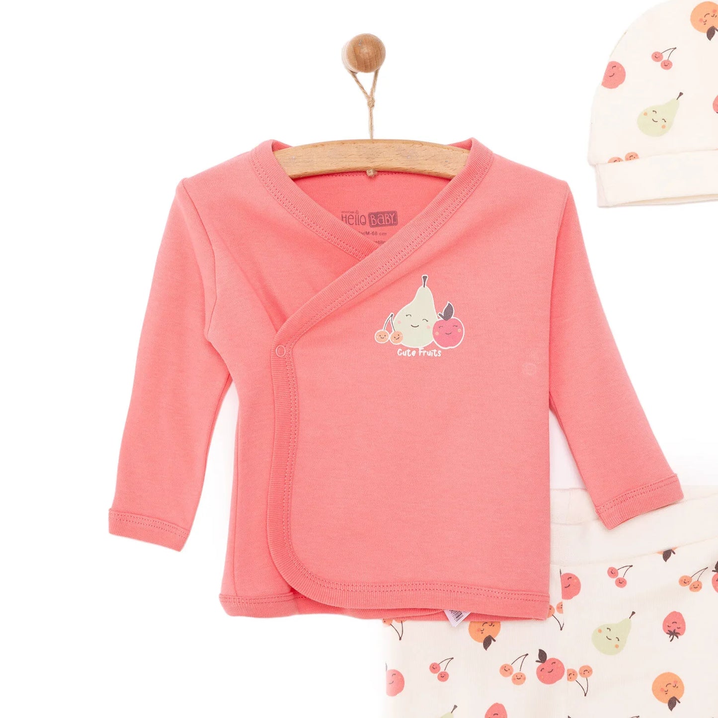 HelloBaby Newborn Baby Top-Hat-Footed Set - Ecru