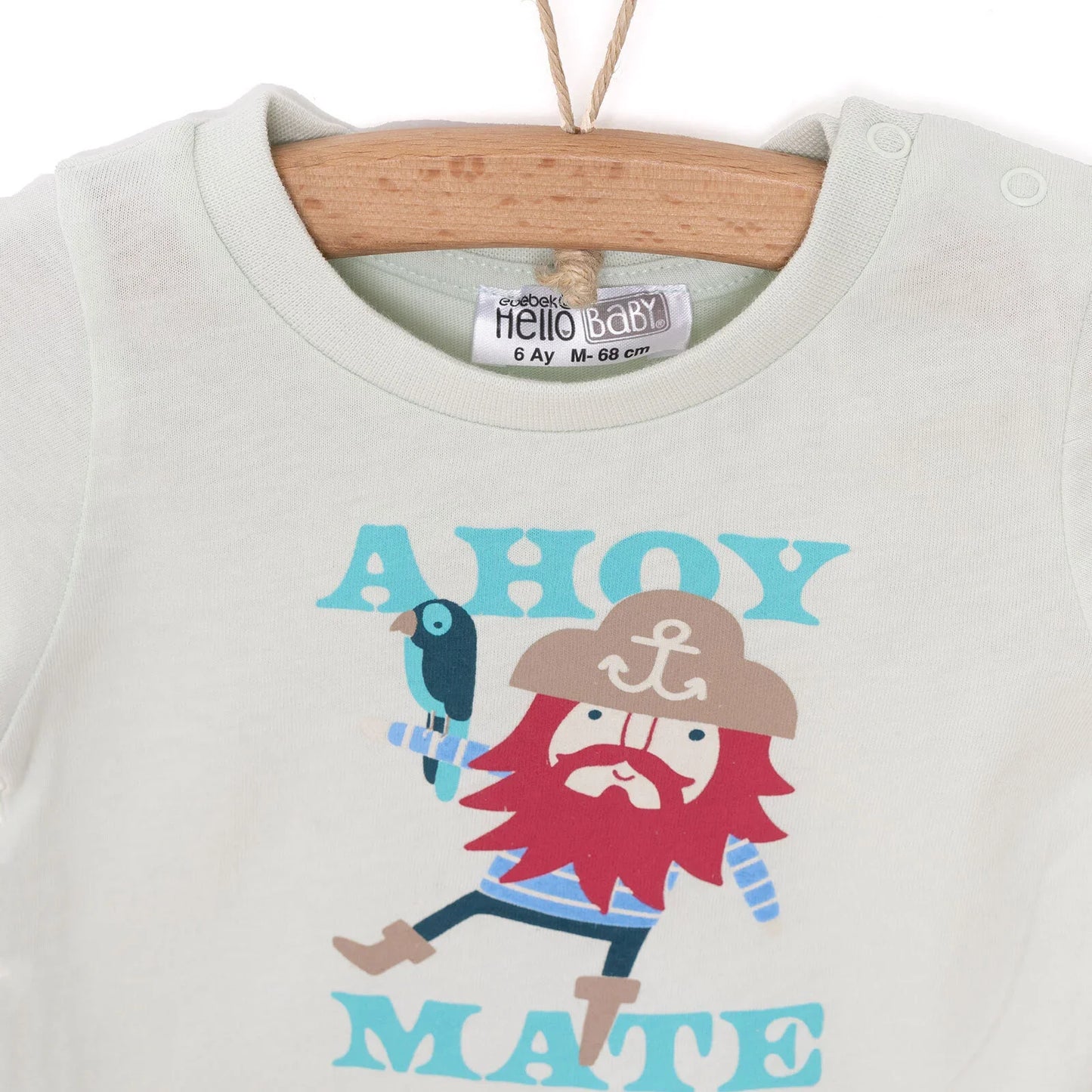 HelloBaby Basic Pirate Printed Tshirt - Green
