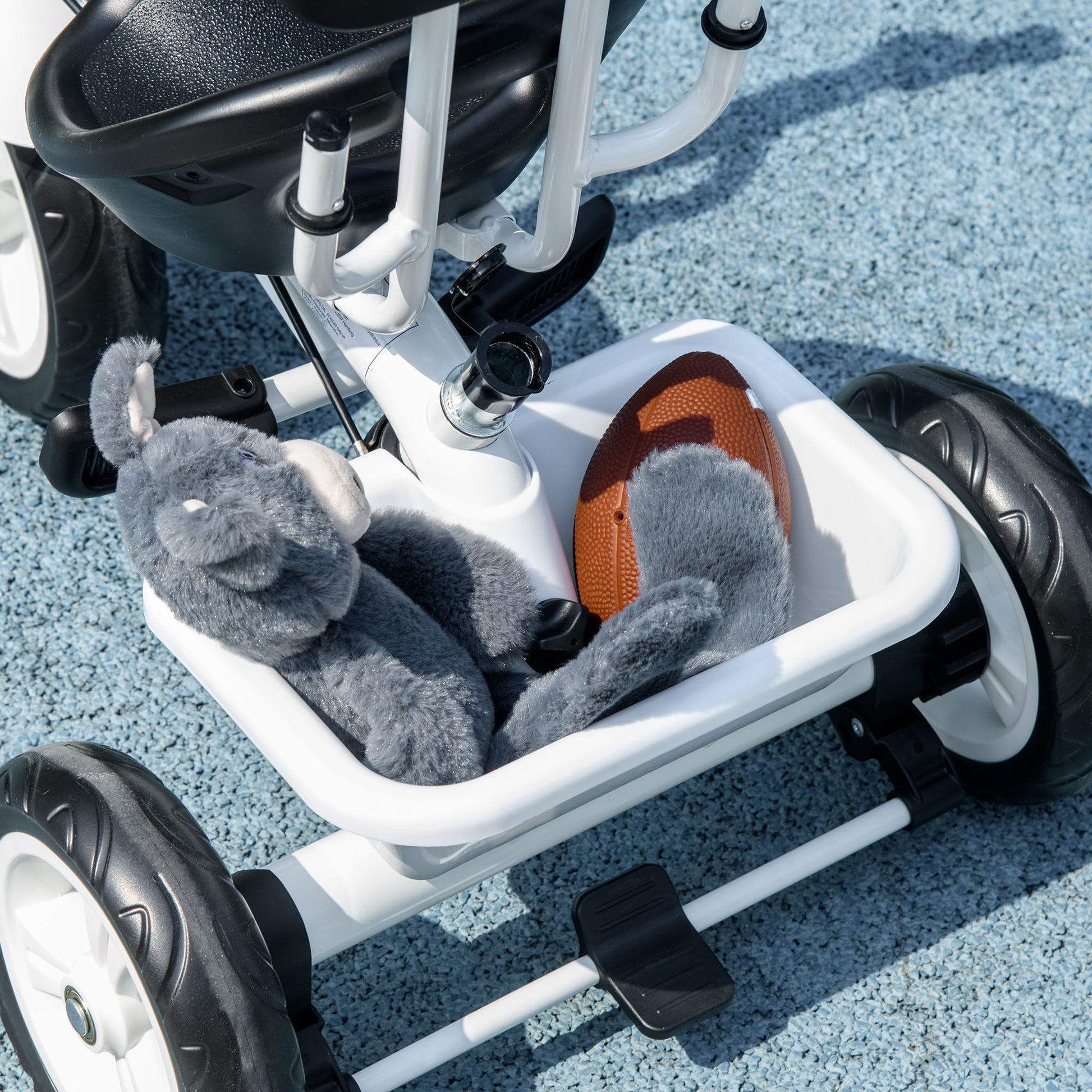 4 in 1 Tricycle for Kids with 5-point harness straps, Removable Canopy, Blue | HOMCOM-6