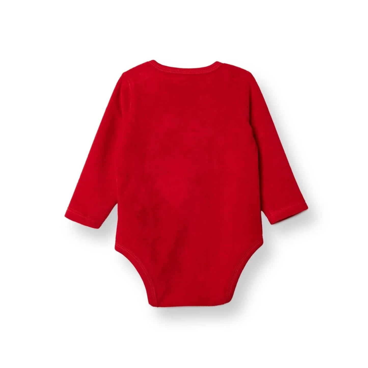 HelloBaby Girls Long Sleeve Bodysuit Christmas with Poppers Crew Neck Long Sleeve - Red