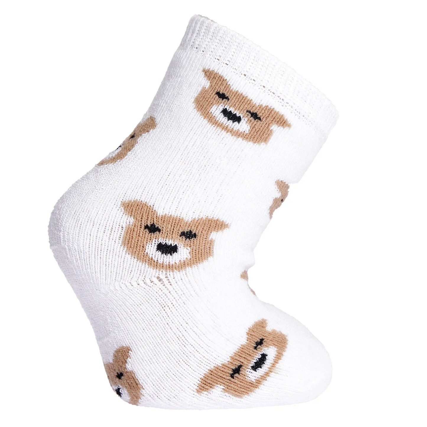 HelloBaby Boy Chenille Socks 3 Pack - Brown