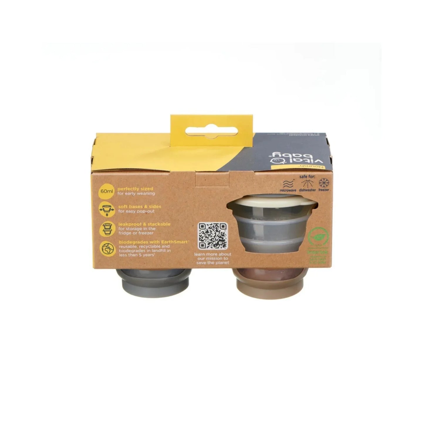 Vital Baby Nourish Store & Wean Pots 60ml Pack of 6