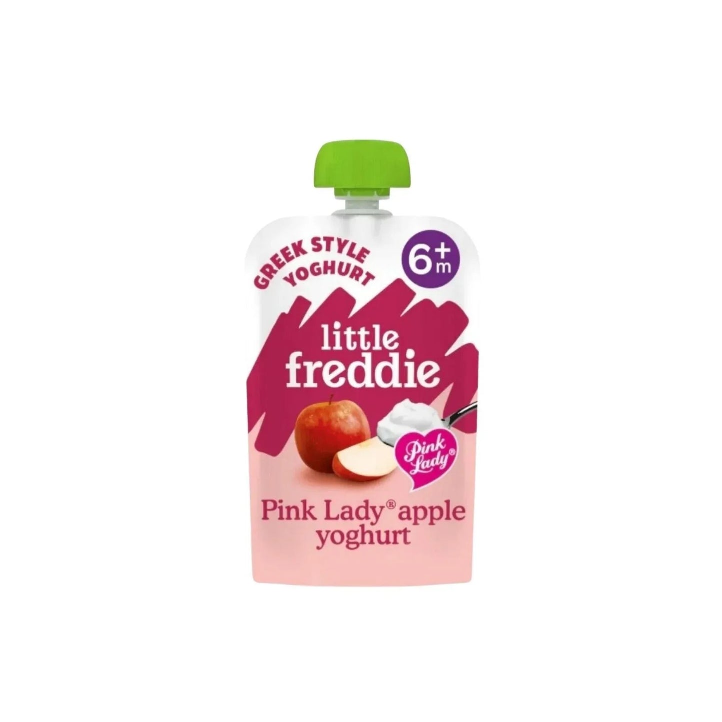 Little Freddie Organic Pink Lady Apple Greek Style Yoghurt Baby Food Pouch 6+ months 100g