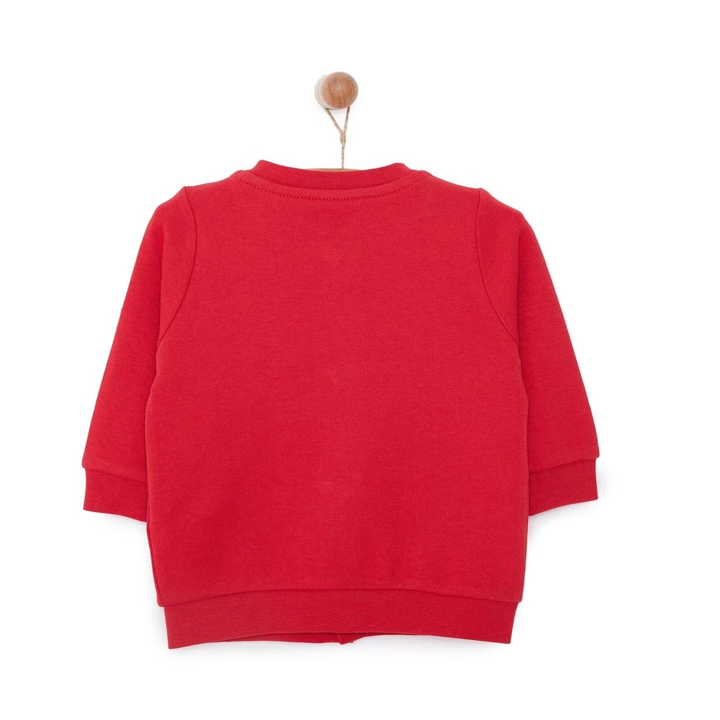 HelloBaby Basic Rib Cardigan - Red