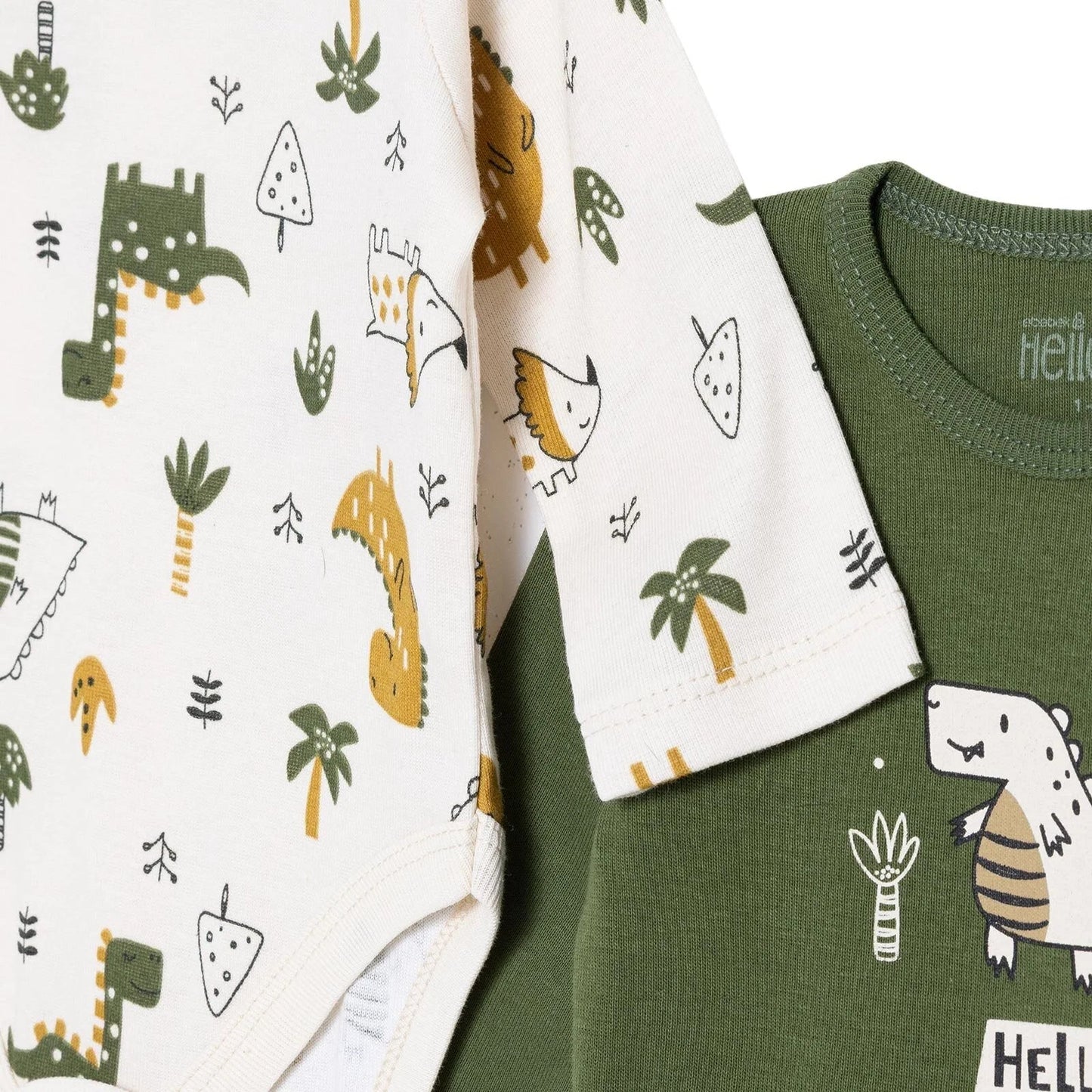 HelloBaby Long Sleeve Body 2 Pack - Khaki