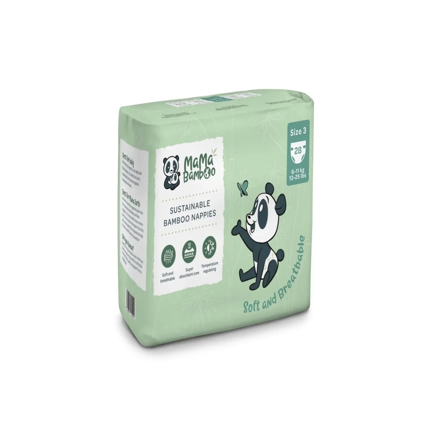 Mama Bamboo Sustainable Bamboo Size 3 - 28 nappies