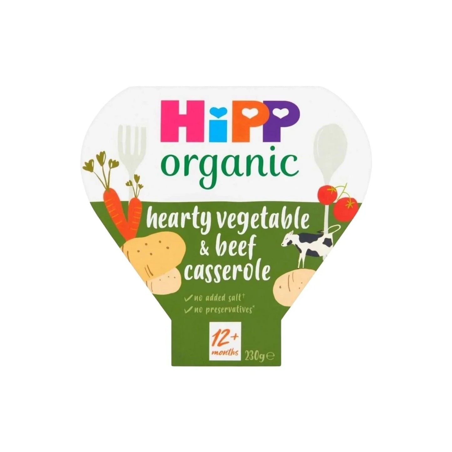 HiPP Organic Hearty Vegetable & Beef Casserole Toddler Tray Meal 12+ months 230g