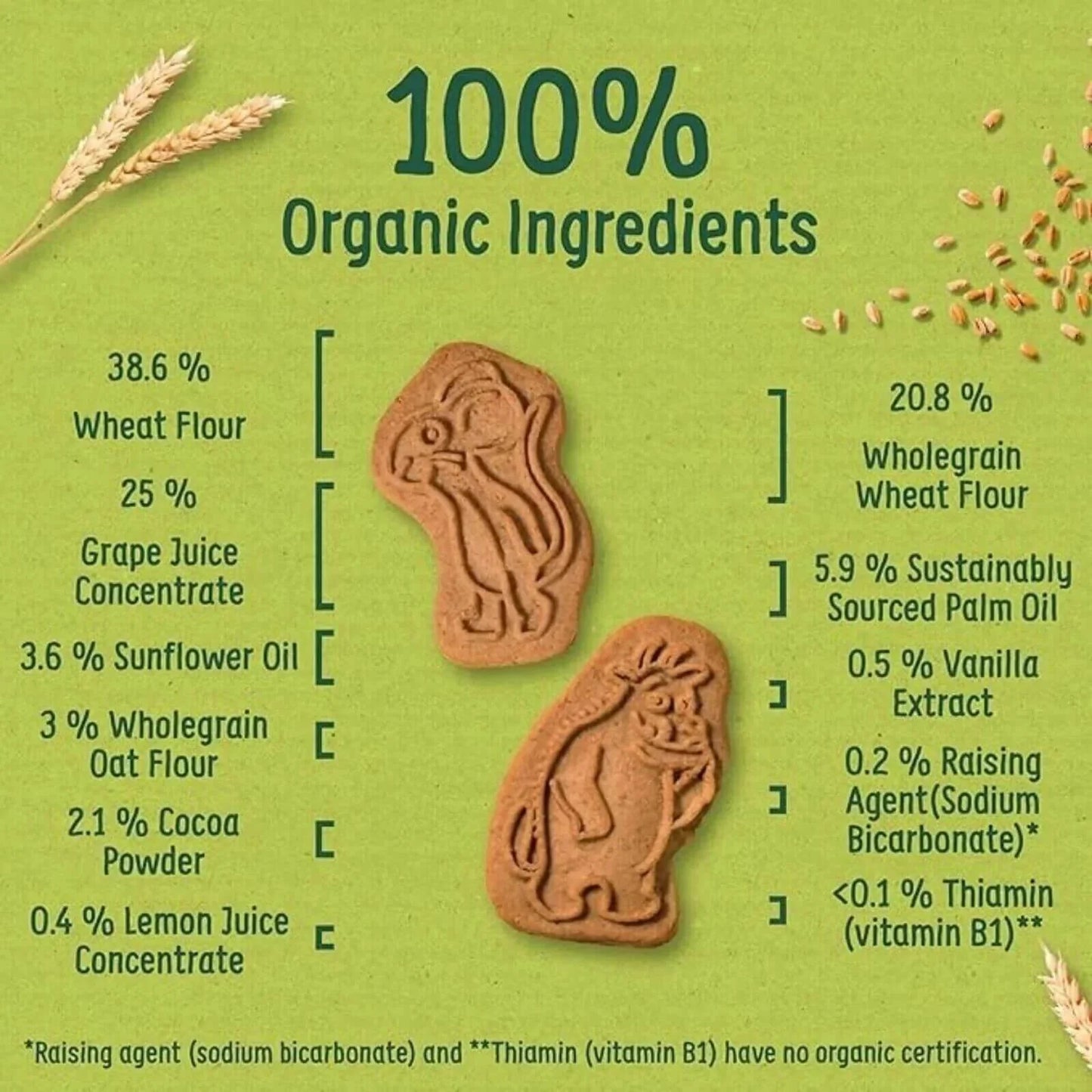 Organix Gruffalo Cocoa & Vanilla Biscuit 12+ months 100g (5x20g)