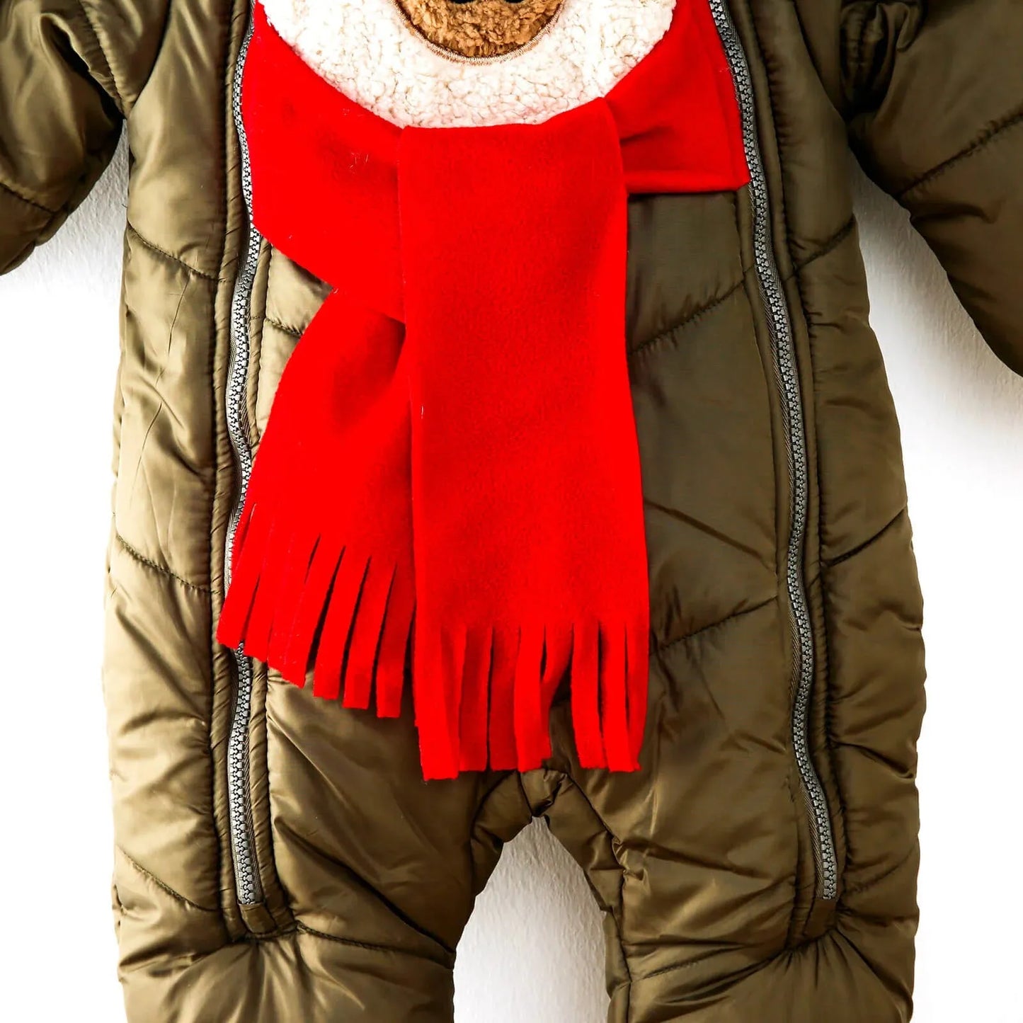 Midimod Baby Boy Snowsuit with Double Zip - Khaki
