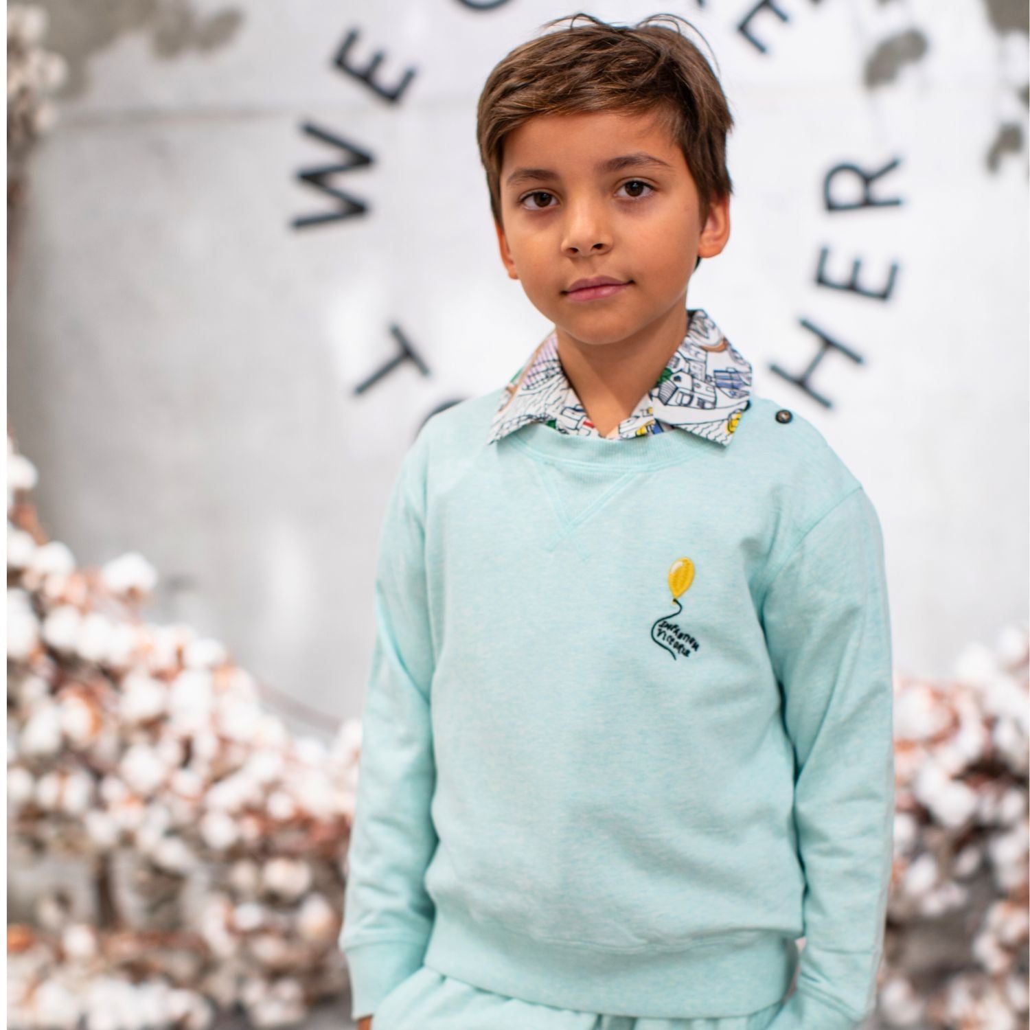 Mint Green Girls and Boys Sweatshirt-1