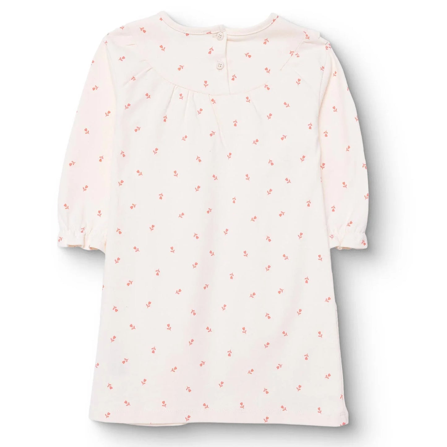 HelloBaby Winter Cherry Dress - Ecru Printed