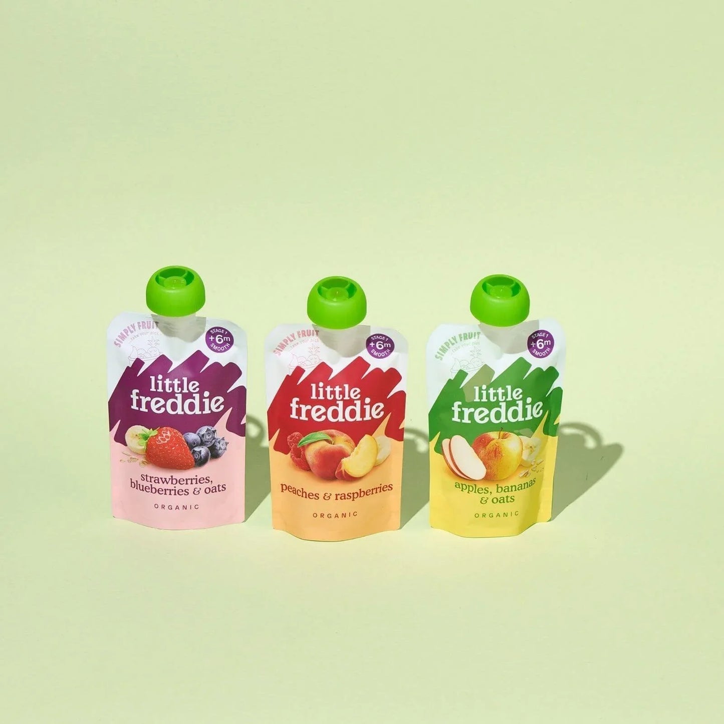 Little Freddie Organic Apples Bananas & Oats Baby Food Pouch 6+ months 100g