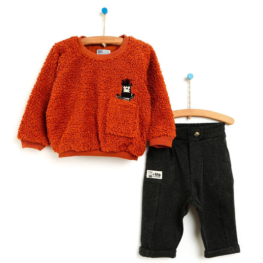 HelloBaby Sweatshirt-Pants - Cinnamon
