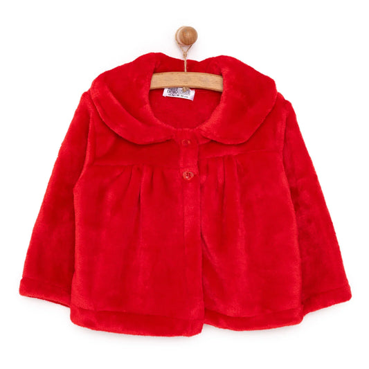 HelloBaby Basic Girl Welsoft Cardigan - Red