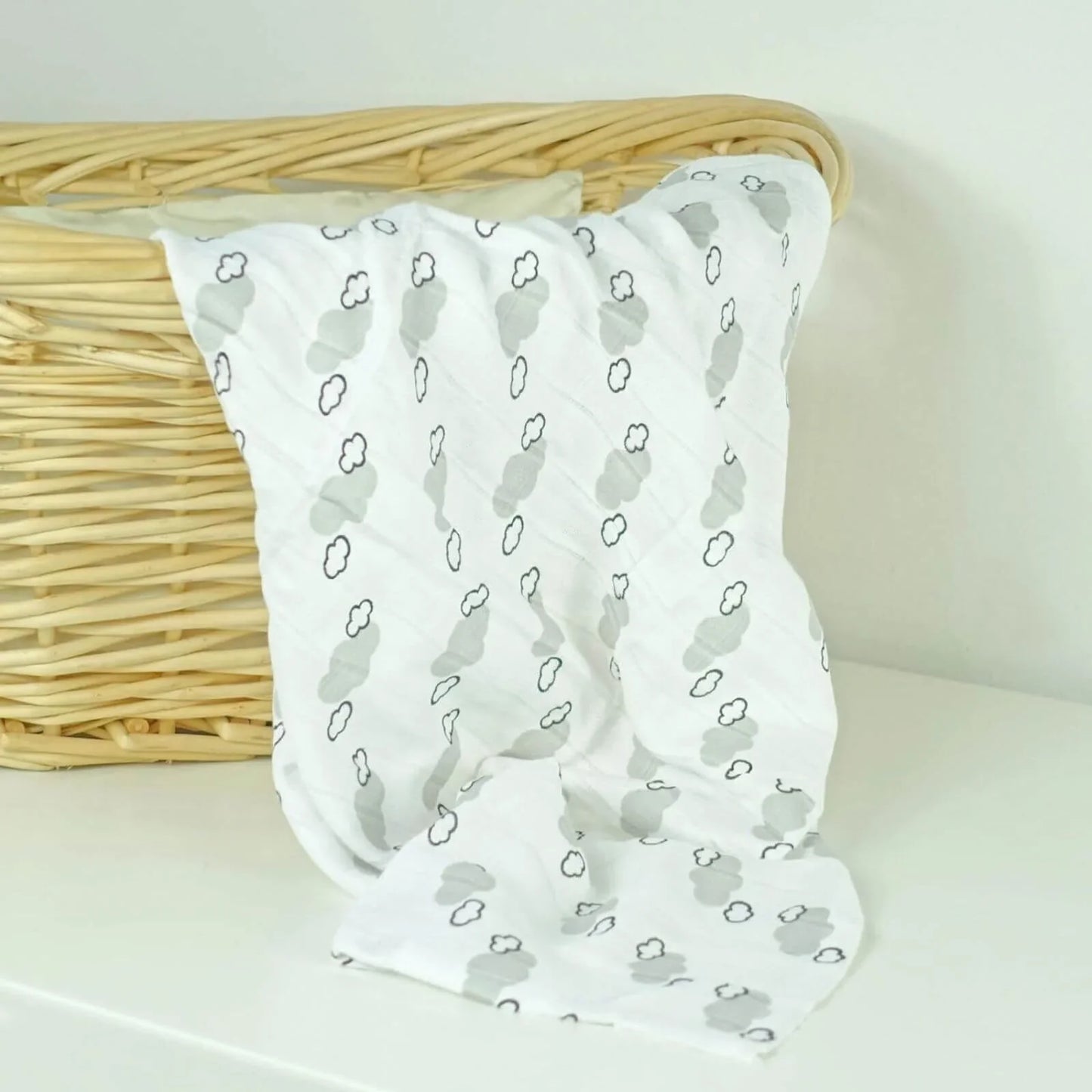 MuslinZ 3 Pack Bamboo/Organic Cotton Muslin Squares 70x70cm - Grey Cloud