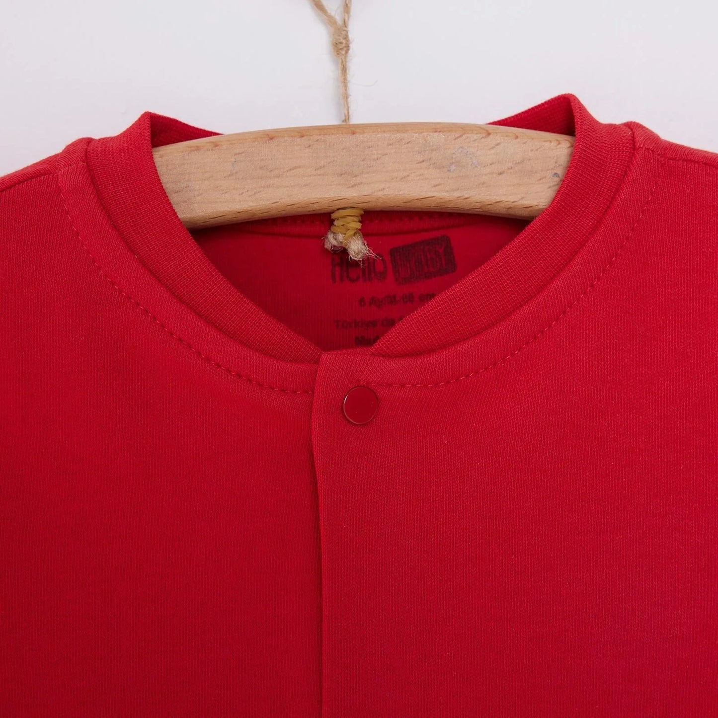 HelloBaby Basic Rib Cardigan - Red