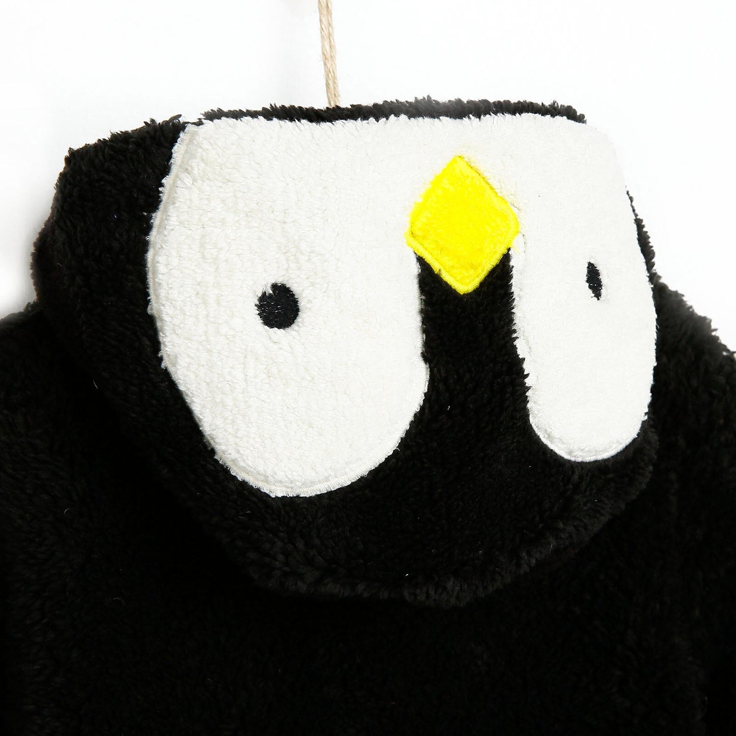 Midimod Newborn Welsoft Penguin Footed Jumpsuit - Black