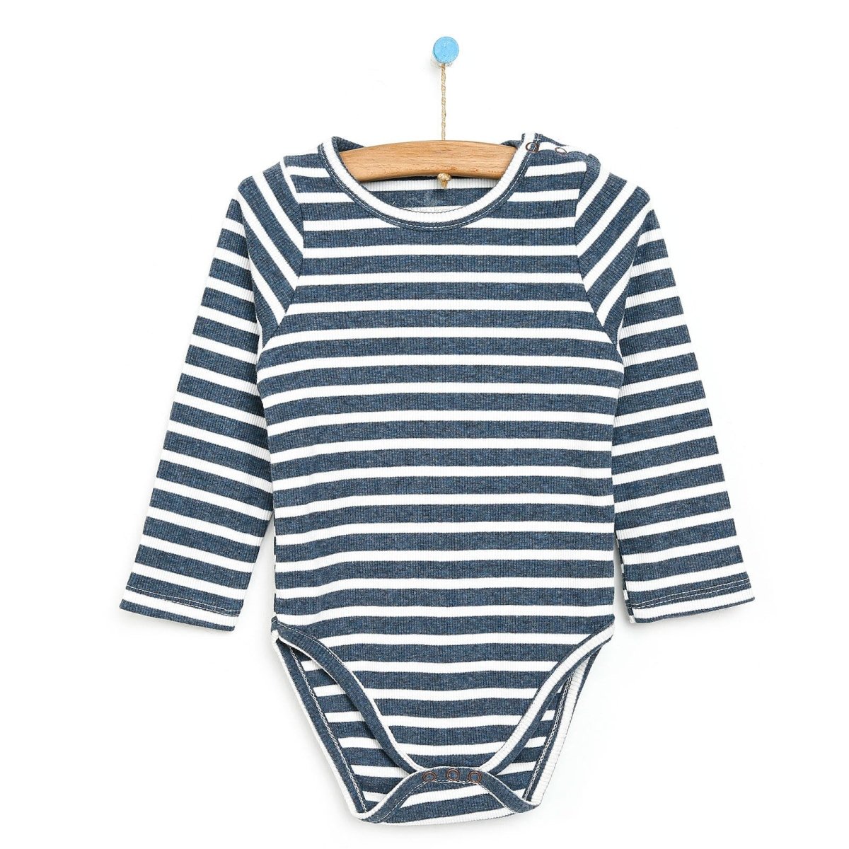 Newborn Fashion Club Long Sleeve Bodysuit - Indigo