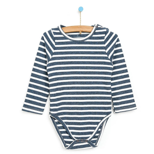 Newborn Fashion Club Long Sleeve Bodysuit - Indigo