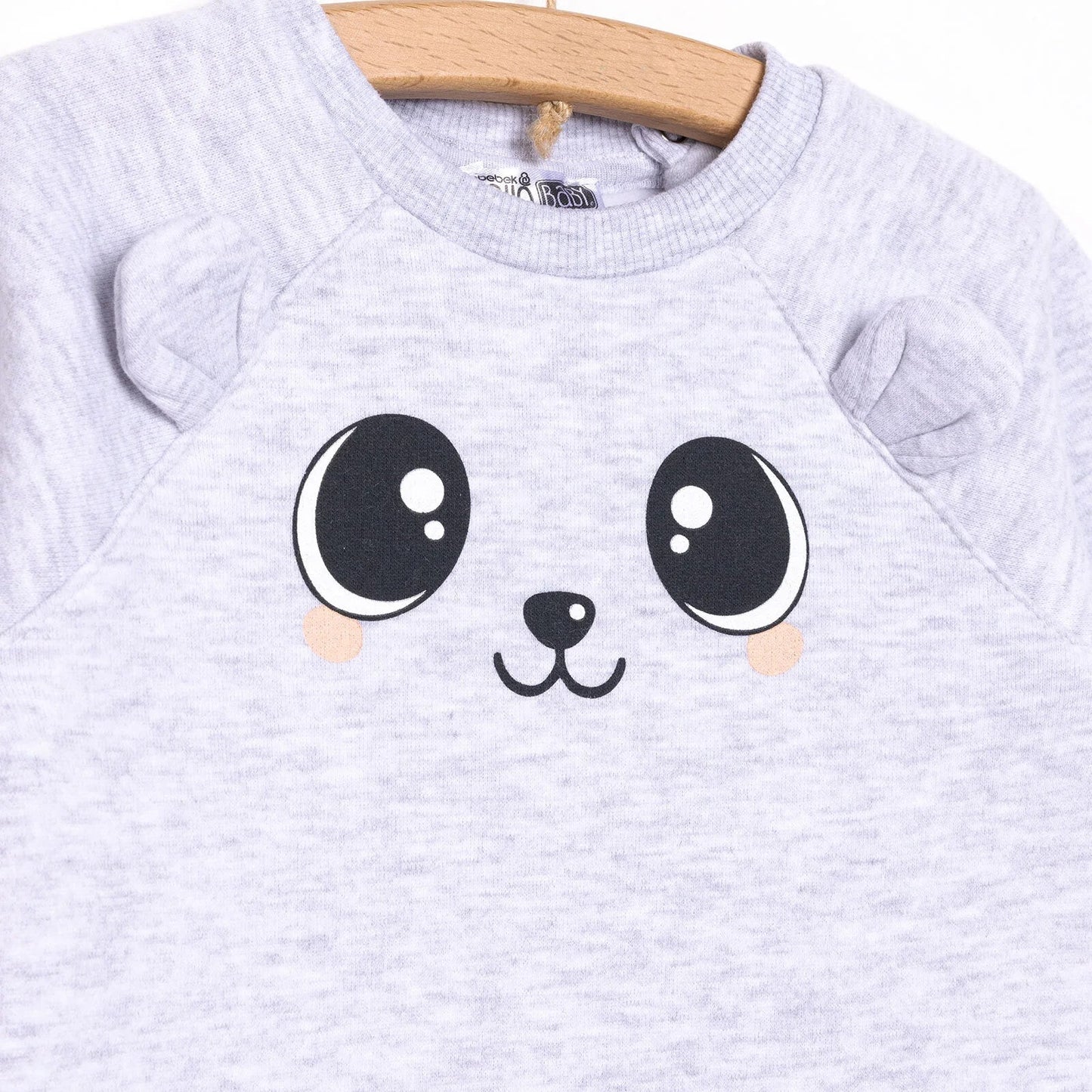 HelloBaby Newborn Girl Figure Jumpsuit - Snow Melange