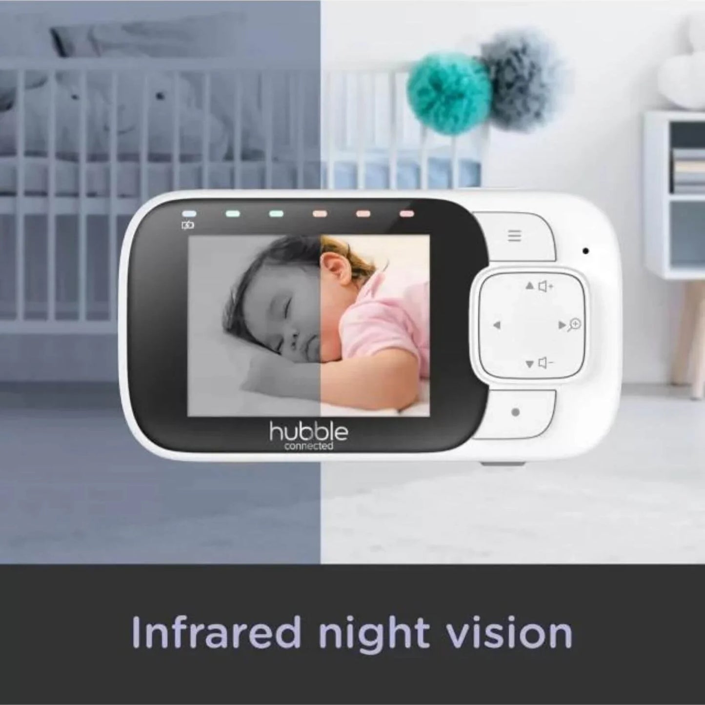 Hubble Nursery Pal Essentials 2.8" Video Baby Monitor White