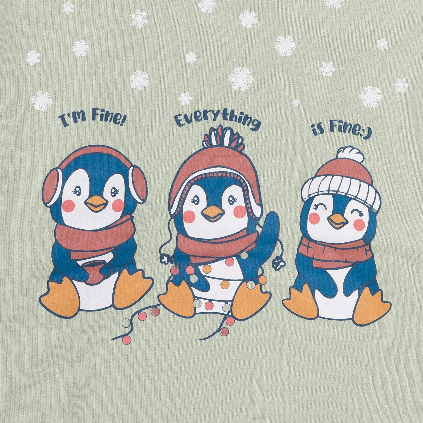 HelloBaby Basic Low Raised Penguin Printed Sweatshirt - Multicolour