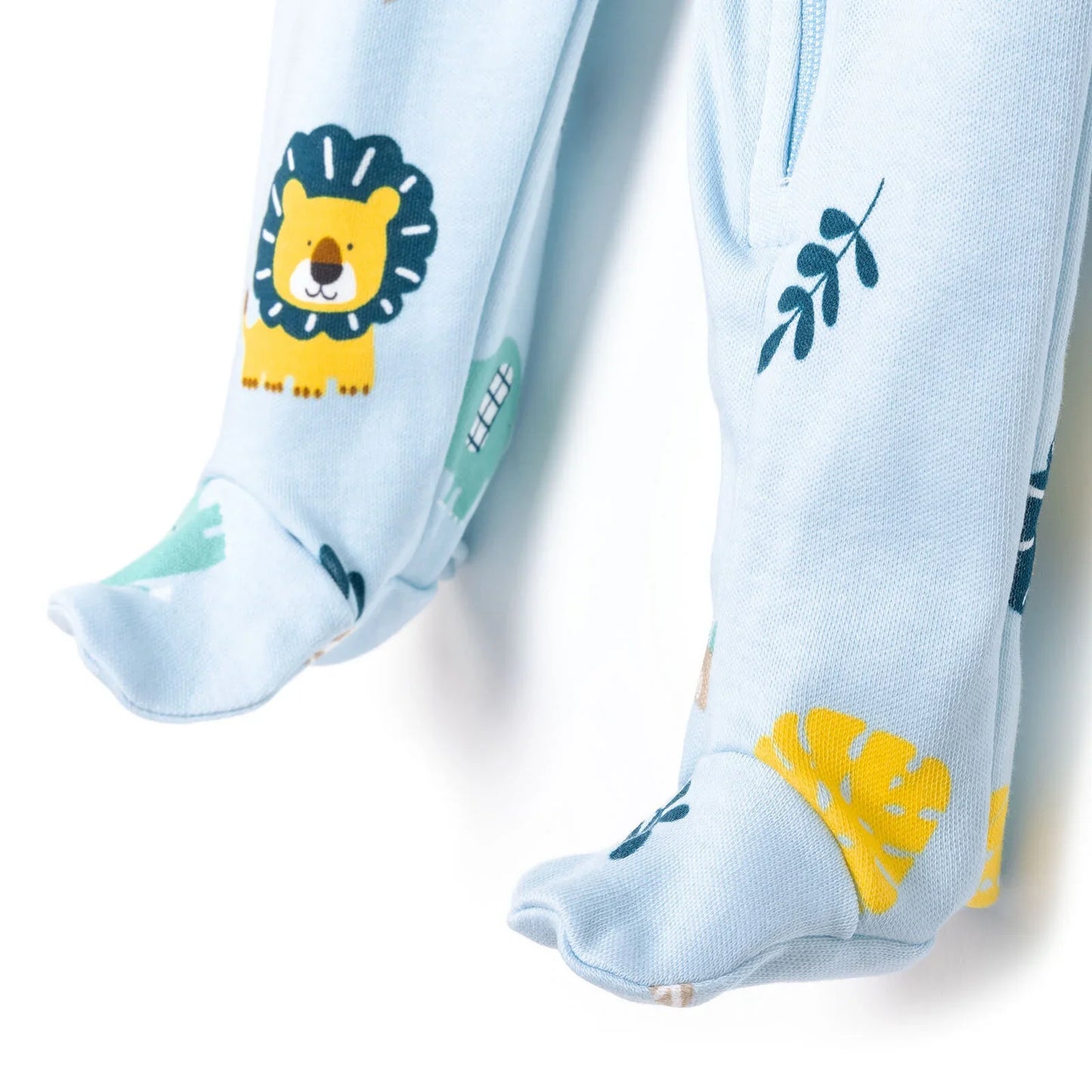 HelloBaby Footed Jumpsuit - Light Blue