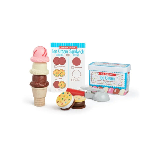 Melissa & Doug Scoop & Sandwiches Ice Cream Playset