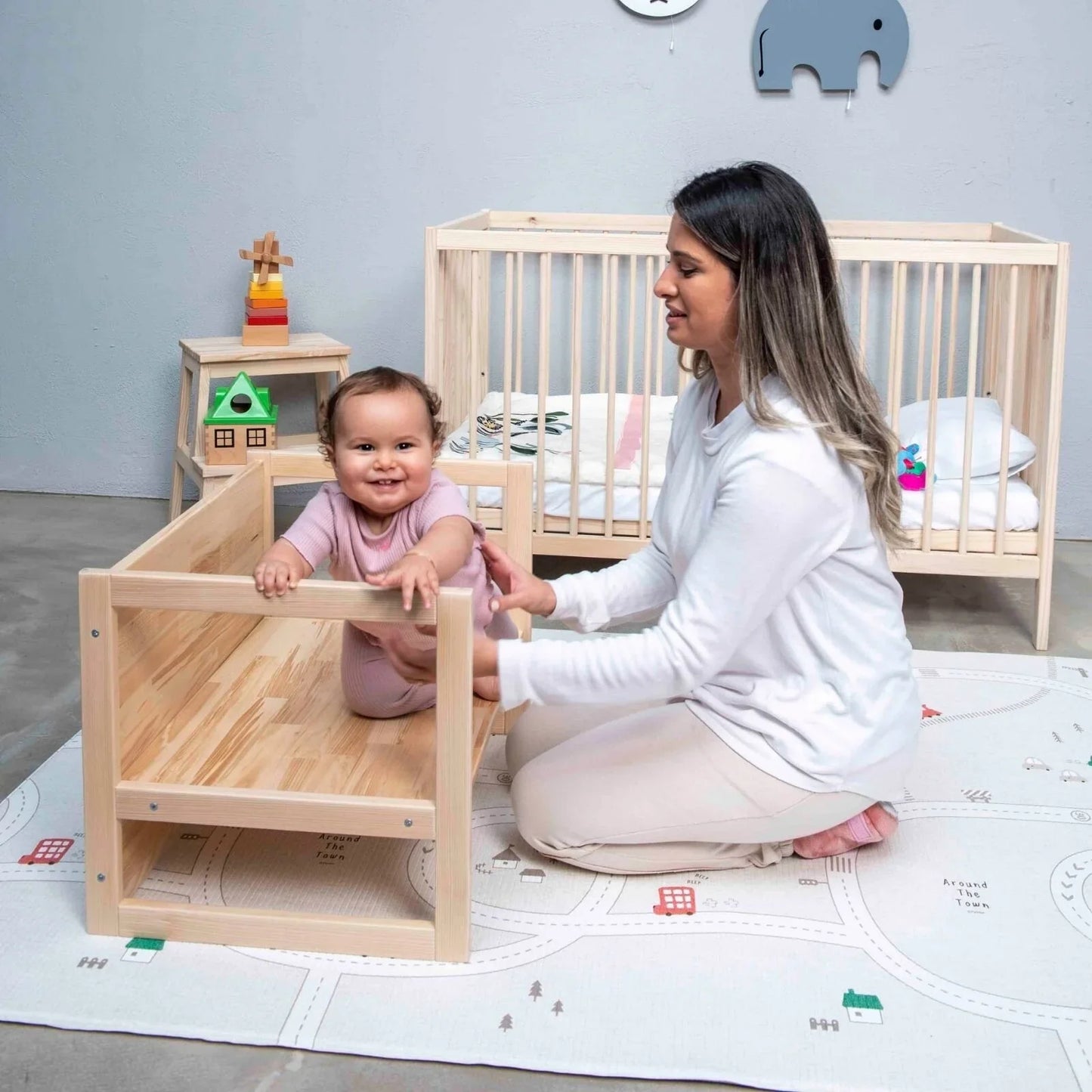 Montessori Wooden Convertable Table & Chair 36,6 cm (W) x 47 cm (H) x 64,5 cm (L)