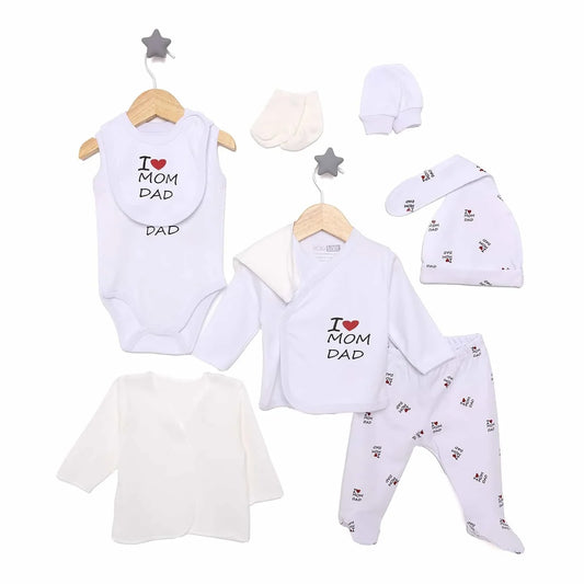 HelloBaby Girl 10 piece Newborn Set - Ecru