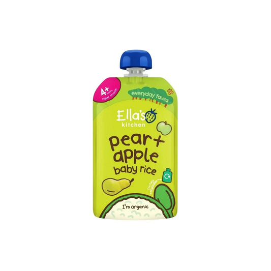 Ella's Kitchen Organic Pear & Apple Baby Rice Baby Pouch 4+ months 120g